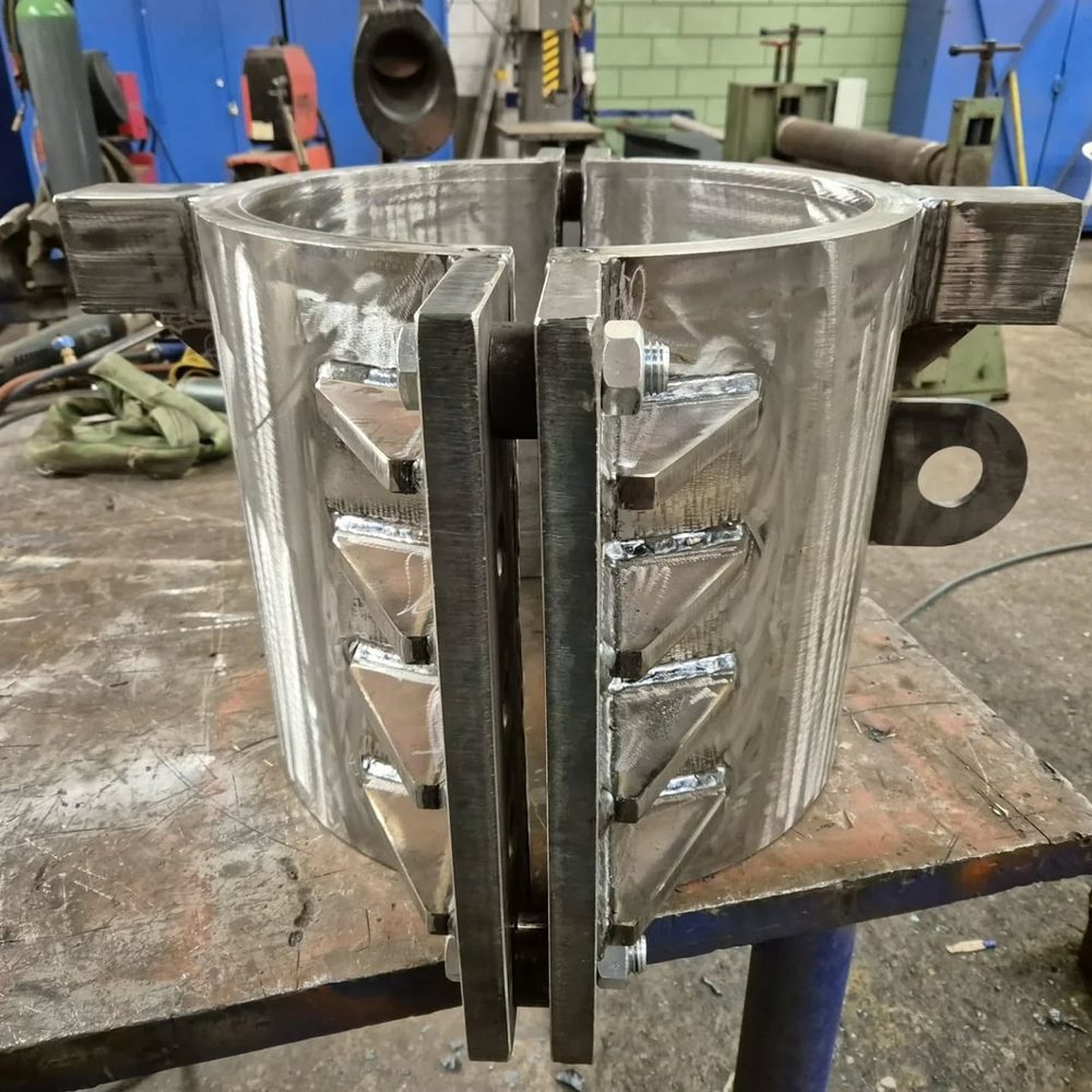 Gelaste klemconstructie voor scheepsbouw